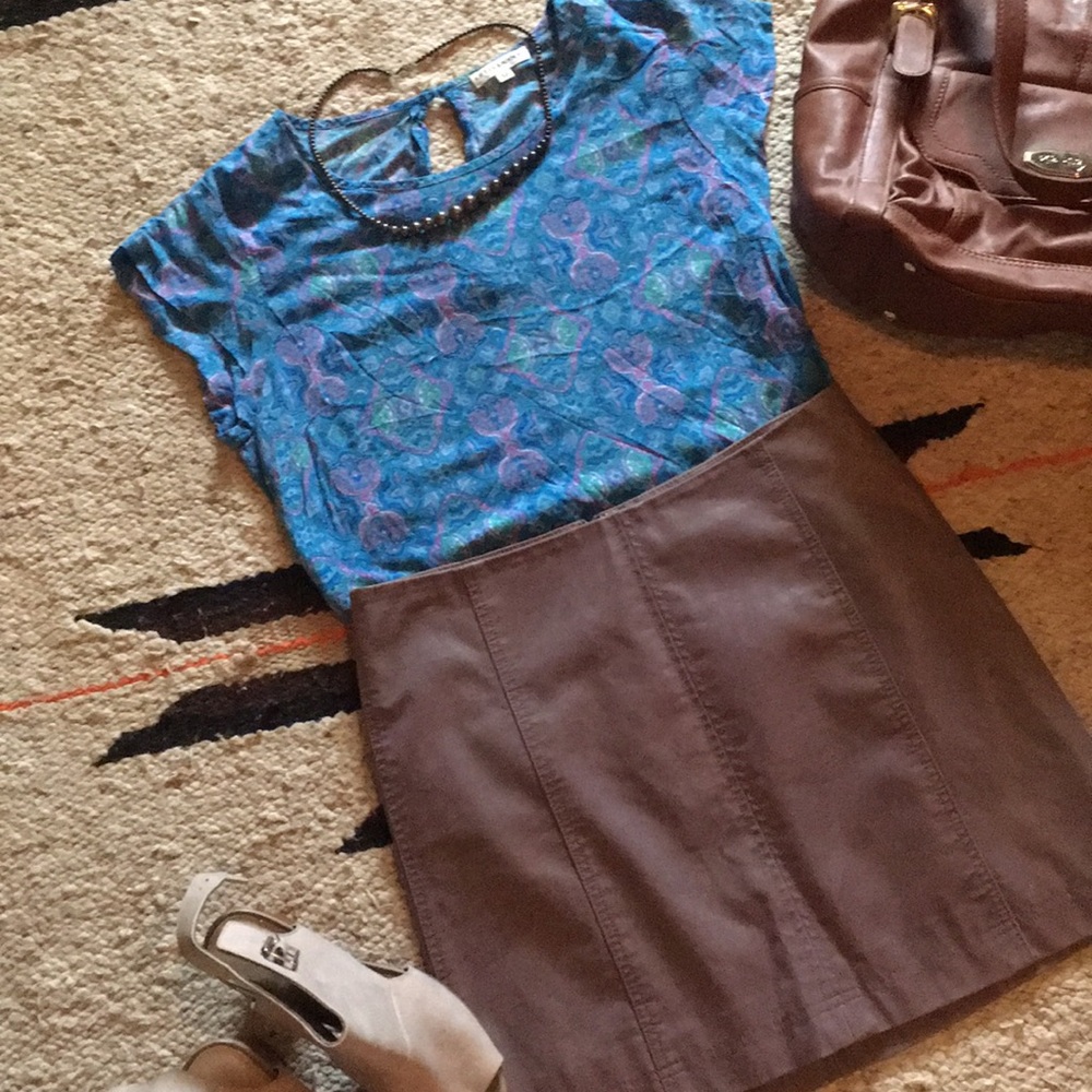 Printed short sleeved blouse